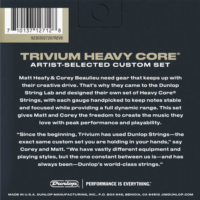 Dunlop TVMN10637 Trivium String Lab Series Guitar Strings 10-63 | 7-String