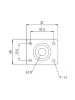 Роз'єм-планка Paxphil HJ005 Rectangular Jack Plate (Chrome)