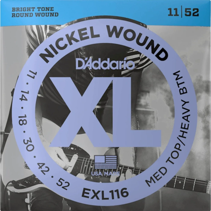 Струни Струни D'Addario EXL116 XL Nickel Wound Medium Top/Heavy Bottom 11-52