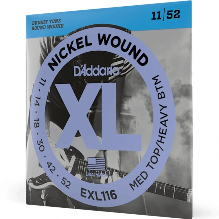 D'Addario EXL116 XL Nickel Wound Medium Top/Heavy Bottom 11-52