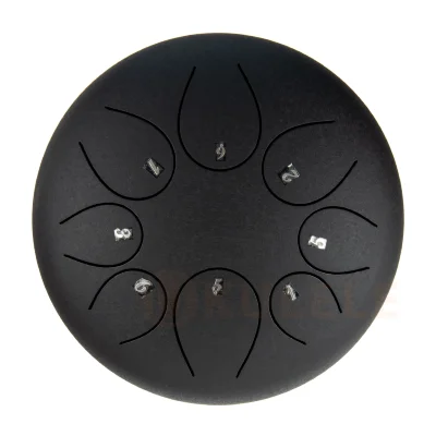 Глюкофон Hluru TY8-8 Charcoal 8" (20см) 8 нот Tongue Drum Alloy Carburizing Steel