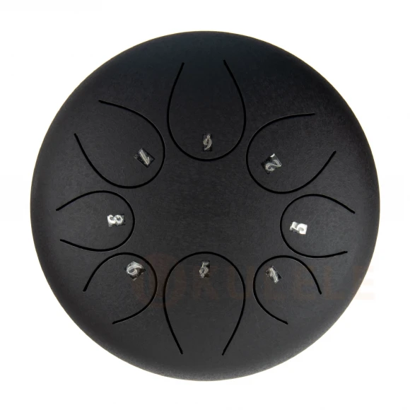 Глюкофон Hluru TY8-8 Charcoal 8" (20см) 8 нот Tongue Drum Alloy Carburizing Steel