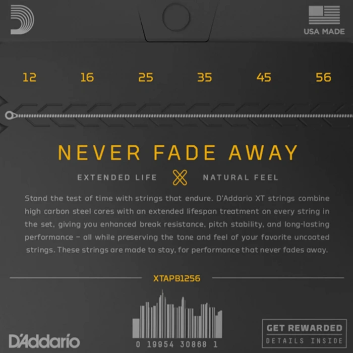 Струни Струни D'Addario XTAPB1256 XT Phosphor Bronze Light Top / Medium Bottom 12-56