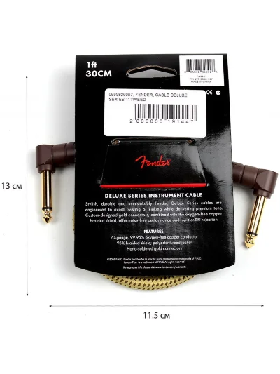 Патч-кабель Fender Cable Deluxe Series 1' Tweed