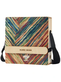 Hluru Cajon 3-in-1 Travel 30CN Black Tortoise - Maple Painted