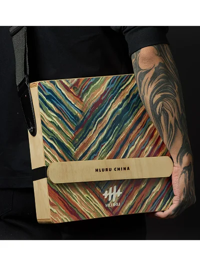 Кахон Hluru Cajon 3-in-1 Travel 30CN Black Tortoise - Maple Painted