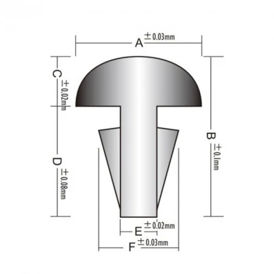 Лади для гітари Alice A035S-2.7 (стік 25 см., гнутий)