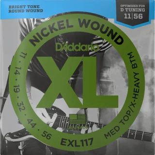 D'Addario EXL117 XL Nickel Wound Medium Top/Extra Heavy Bottom 11-56