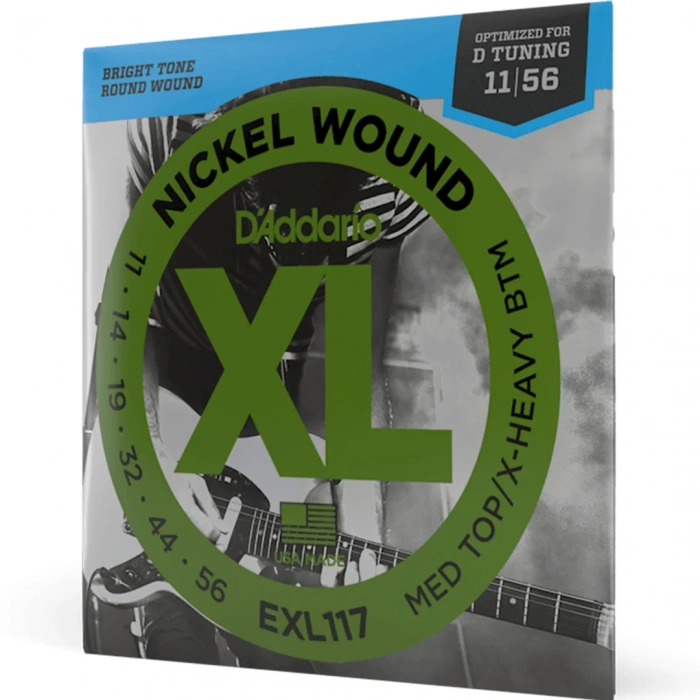 D'Addario EXL117 XL Nickel Wound Medium Top/Extra Heavy Bottom 11-56