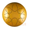 Глюкофон Hluru TY8-8 DeepYellow 8" (20см) 8 нот Tongue Drum Alloy Carburizing Steel