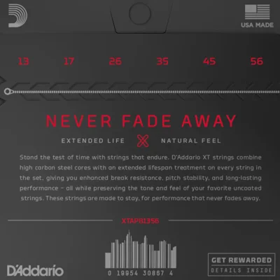 Струни D'Addario XTAPB1356 XT Phosphor Bronze Medium 13-56