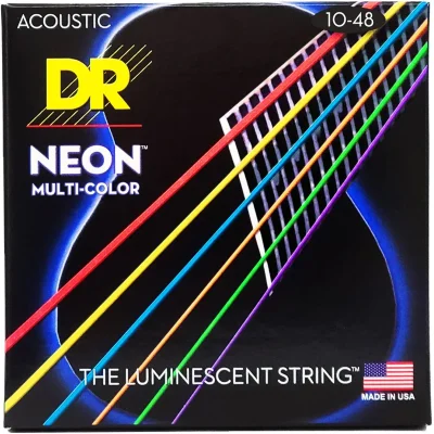 Струни DR NMCA-10 Neon Multi-Color Acoustic Extra Light 10-48