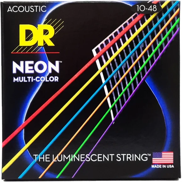 Струны DR NMCA-10 Neon Multi-Color Acoustic Extra Light 10-48