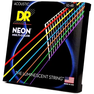 DR NMCA-10 Neon Multi-Color Acoustic Extra Light 10-48