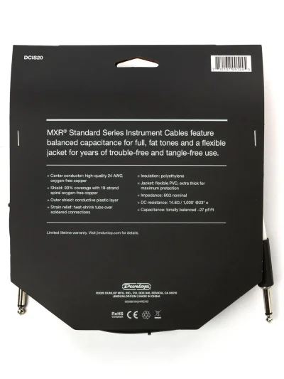 Інструментальний кабель MXR DCIS20 Standard Instrument Cable (6m)