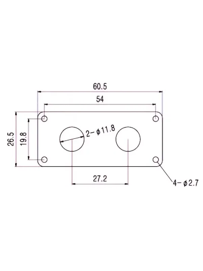 Роз'єм-планка Paxphil HJ006 Double Jack Plate (Chrome)