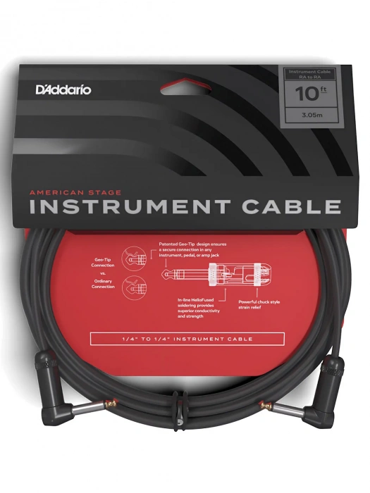 D'Addario PW-AMSGRR-10 American Stage Right-to-Right (3m)