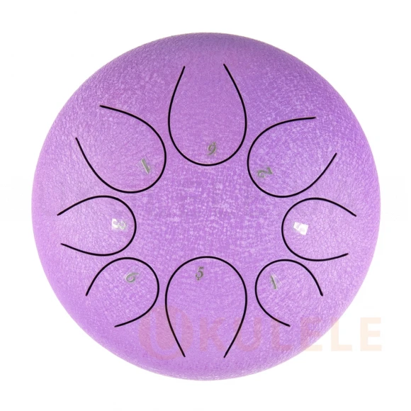 Глюкофон Hluru TY8-8 Lavander 8" (20см) 8 нот Tongue Drum Alloy Carburizing Steel