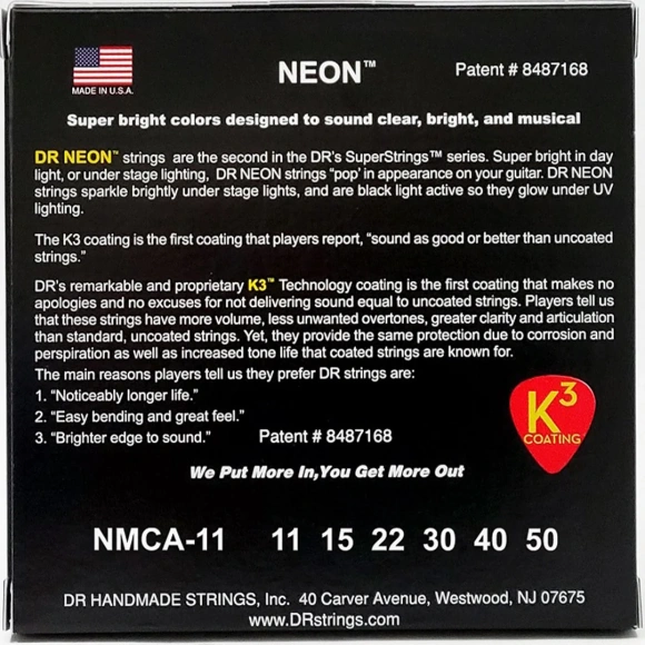 Струны DR NMCA-11 Neon Multi-Color Acoustic Custom Light 11-50 Струны DR NMCA-11 Neon Multi-Color Acoustic Custom Light 11-50