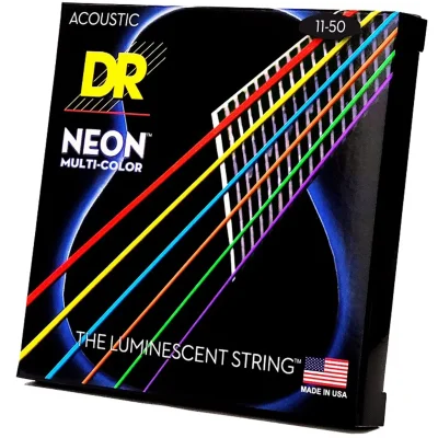 Струни DR NMCA-11 Neon Multi-Color Acoustic Custom Light 11-50