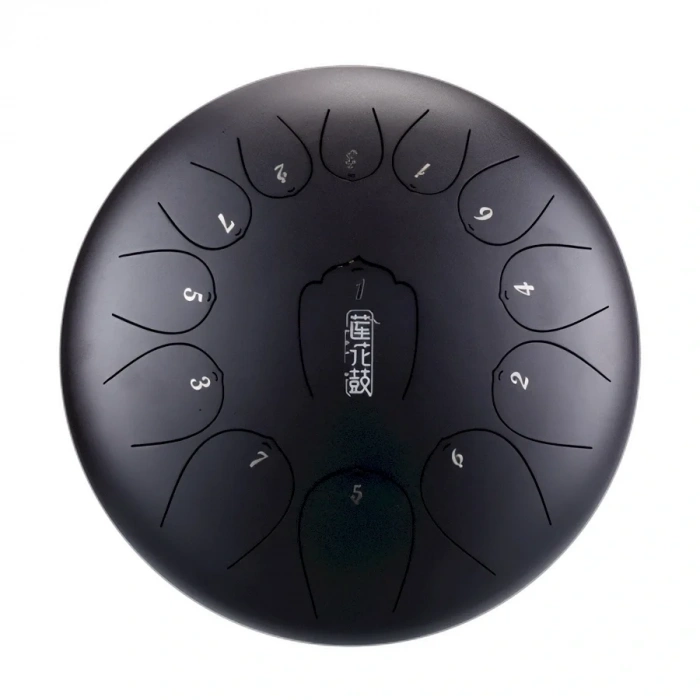 Глюкофон Глюкофон Hluru Huashu THL13-12 InkBlack 12" (30см) 13 нот Tongue Drum Carbon Steel