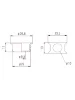 Роз'єм-планка Paxphil HJ009 Recessed Jack Plate (Chrome)