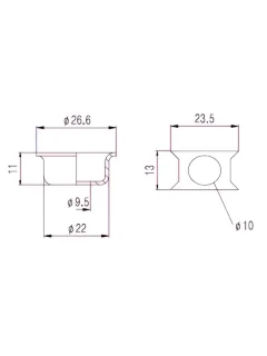 Paxphil HJ009 Recessed Jack Plate (Chrome)