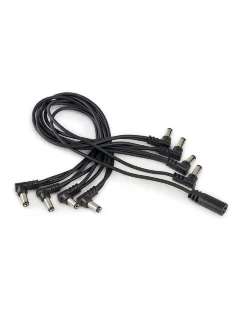 RockCable Flat Daisy Chain Cable 8 Outputs angled