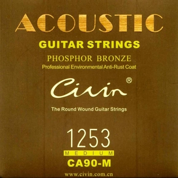 Струны Civin CA90 M Phosphor Bronze Medium (American Imported) 12/53