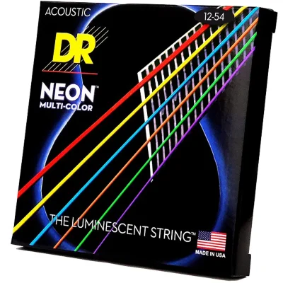 Струни DR NMCA-12 Neon Multi-Color Acoustic Light 12-54