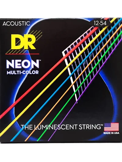 Струни DR NMCA-12 Neon Multi-Color Acoustic Light 12-54