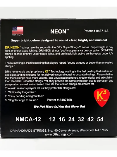 Струни DR NMCA-12 Neon Multi-Color Acoustic Light 12-54