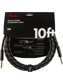 Fender Cable Deluxe Series 10' Black Tweed
