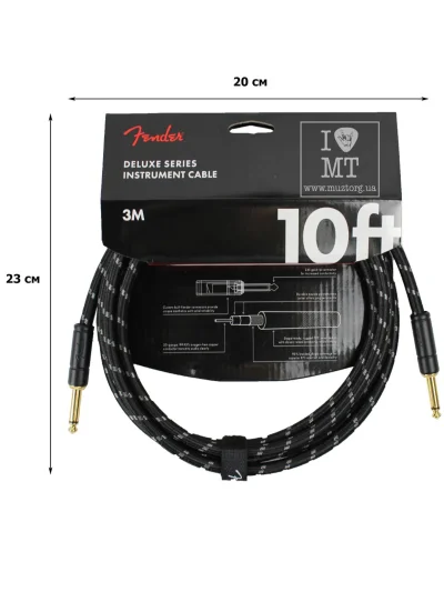 Інструментальний кабель Fender Cable Deluxe Series 10' Black Tweed