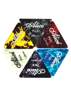 Alice AP-L Colorful Celluloid Equilateral Triangle (0.46, 0.71, 0.81, 0.96, 1.20, 1.50 mm)