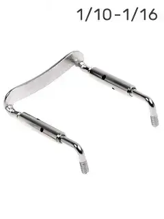 Overtone Violin Chinrest Bracket CB 1/10-1/16 Silver