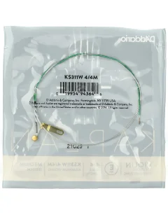 D'Addario KS311W 4/4M Kaplan Violin Non-Whistling Aluminum Wound E String 4/4 Scale Medium Tension