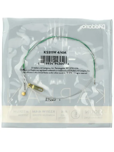 Струни для скрипки D'Addario KS311W 4/4M Kaplan Violin Non-Whistling Aluminum Wound E String 4/4 Scale Medium Tension