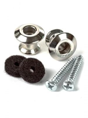 Dunlop 2PSLS031N Straplok Dual Design Strap Button Set - Nickel