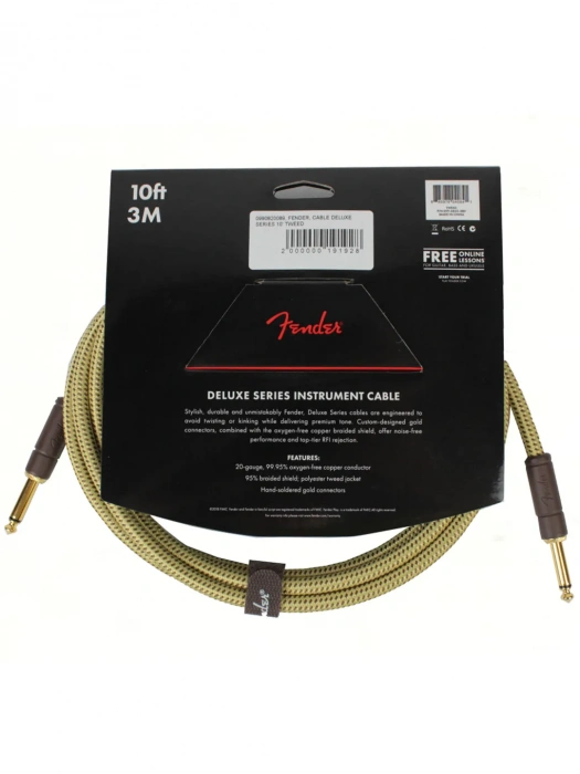 Fender Cable Deluxe Series 10' Tweed
