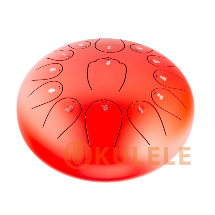 Hluru Huashu THL13-12 Red 12" (30см) 13 нот Tongue Drum Carbon Steel