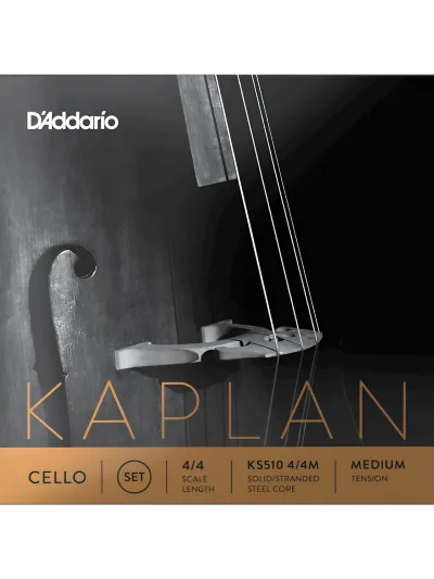 Струни для віолончелі D'Addario KS510 4/4M Kaplan Cello String Set 4/4 Scale Medium Tension