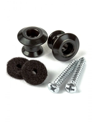 Dunlop 2PSLS033BK Straplok Dual Design Strap Button Set - Black