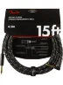 Інструментальний кабель Fender Cable Deluxe Series 15' Angled Black Tweed
