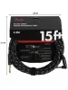 Інструментальний кабель Fender Cable Deluxe Series 15' Angled Black Tweed