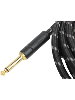 Fender Cable Deluxe Series 15' Angled Black Tweed