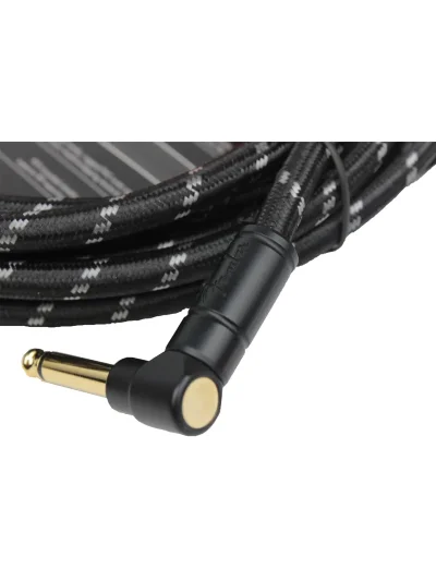 Інструментальний кабель Fender Cable Deluxe Series 15' Angled Black Tweed