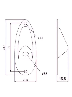 Paxphil HJ101 Strat Style Jack Plate (Black)