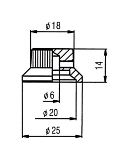 Paxphil NS007 Hat Control Knob Screw Type (Chrome)
