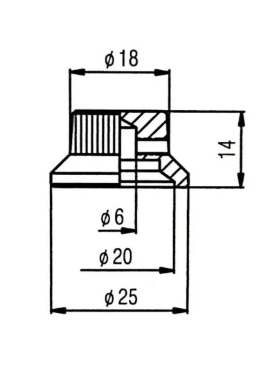 Ручка для потенціометра Paxphil NS007 Hat Control Knob Screw Type (Chrome)